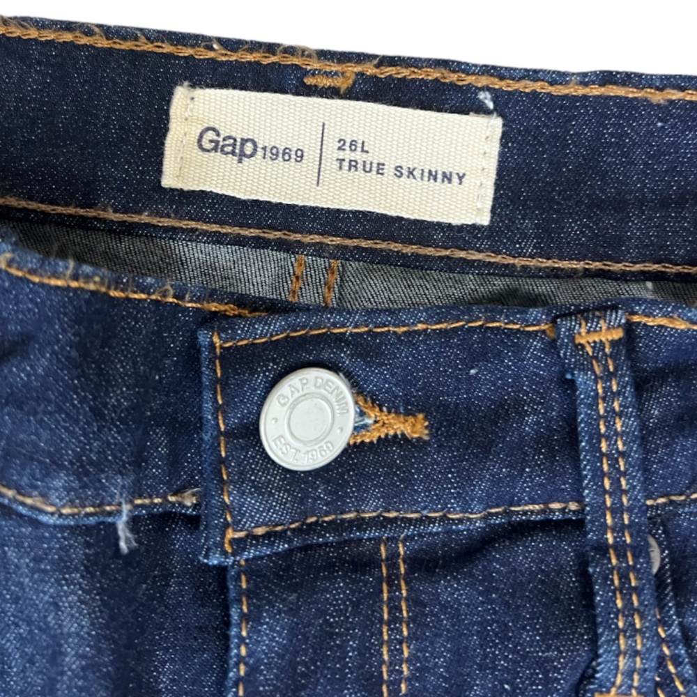 Gap true Skinny Jeans rinsed dark wash casual - Picture 6 of 8